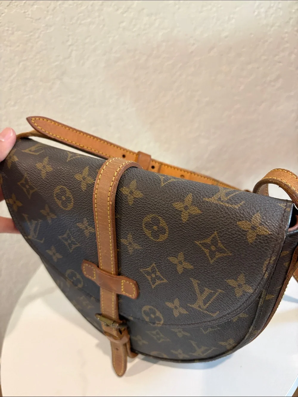 Louis Vuitton Monogram Canvas Crossbody Bag in Brown and Tan - Picture 8 of 16